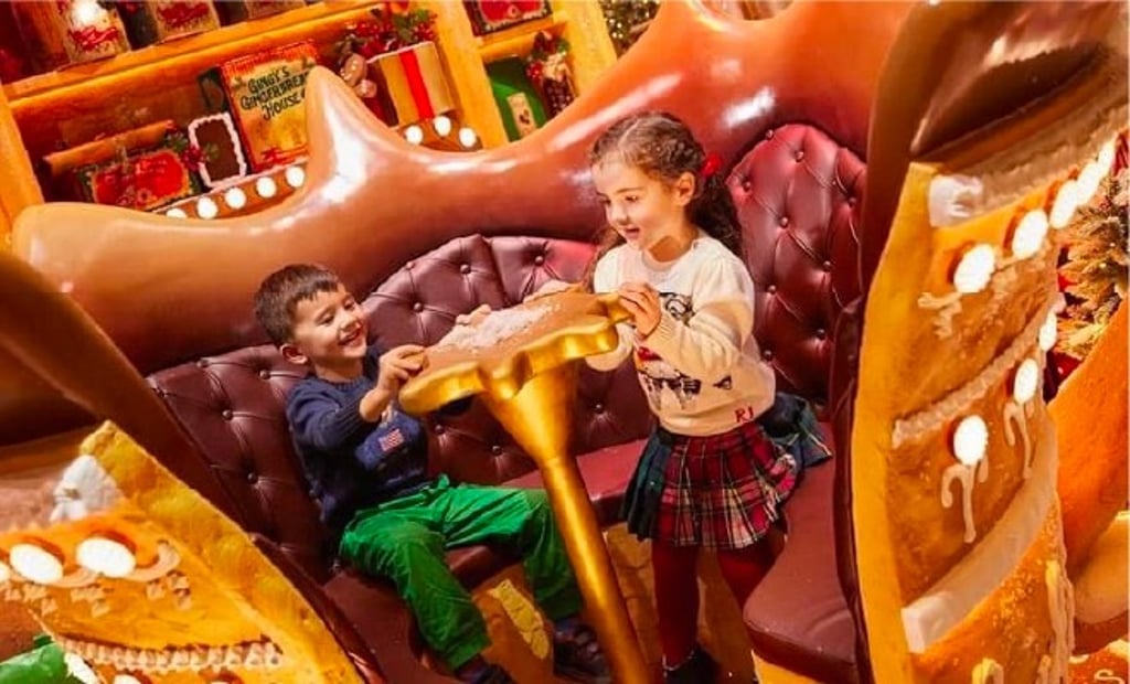Go for a few spins inside the Turning Teacup at Mrs Claus Bakery.